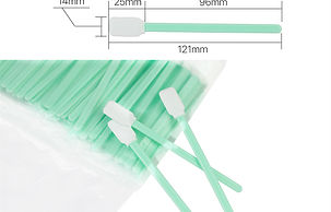 レンズ綿棒、長さ：121mm、幅：14mm