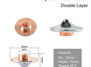 Szybkie podw&oacute;jne dysze Raytools, średnica: φ32 mm